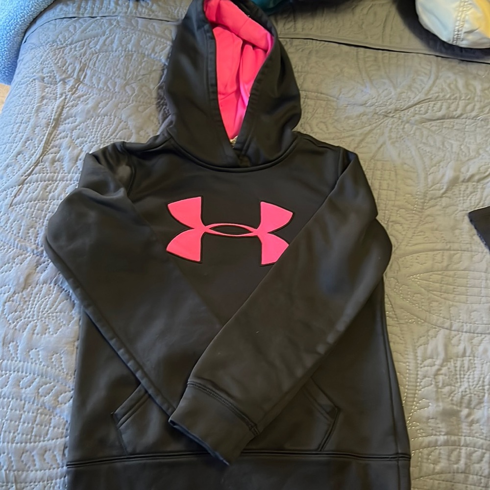 Girls Under Armour Hoodie YSM Black
